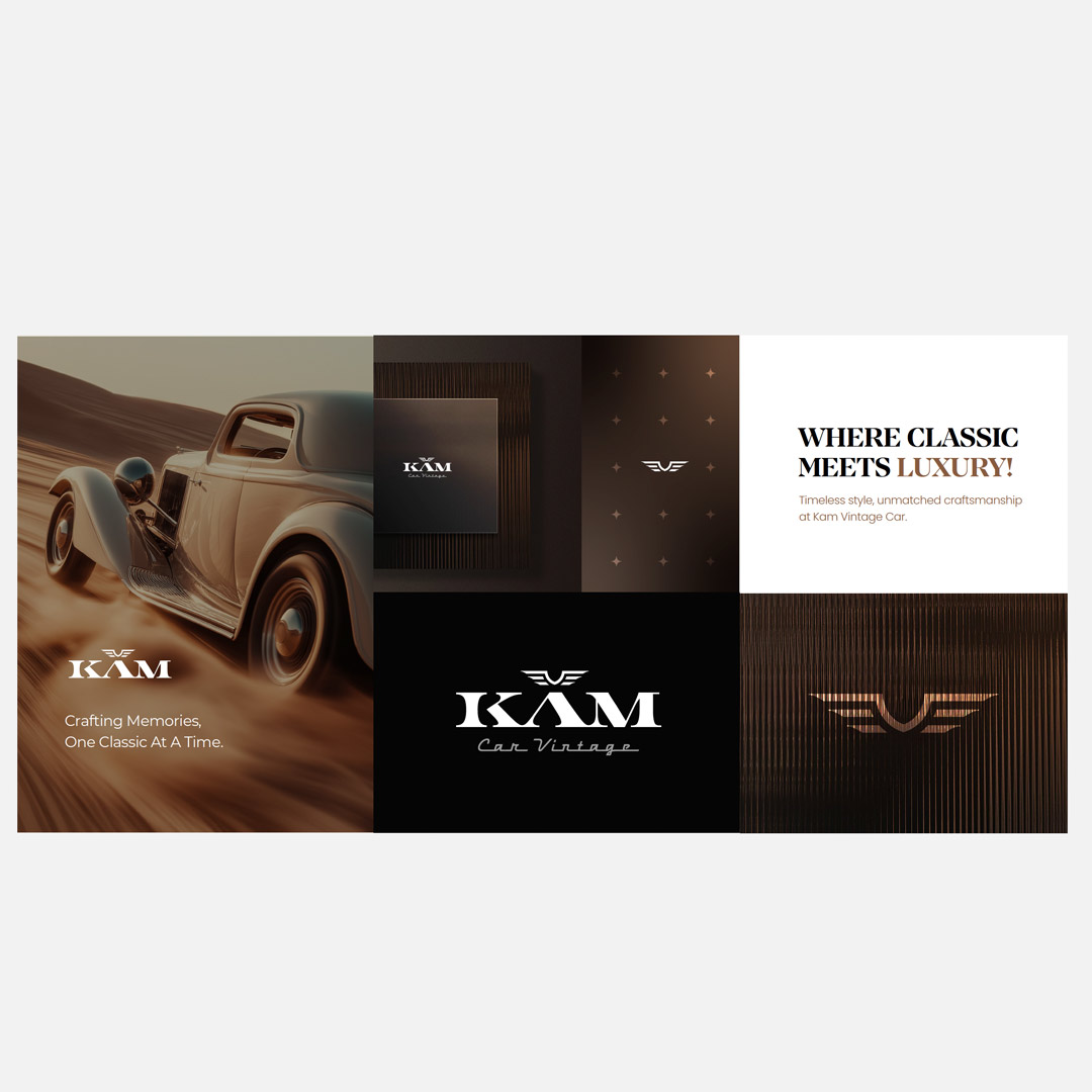 Aimstyle portfolio | KAM, Dubai’s luxury vintage car branding